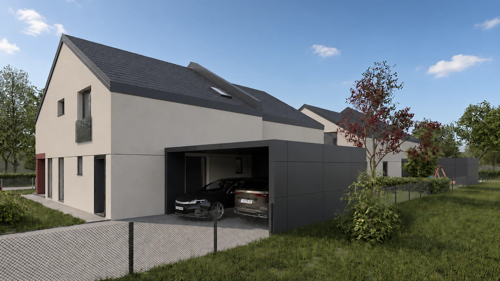 Nadstrešnice in dovoz pri Dvojčkih Apače
